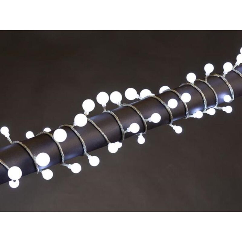 Aura led - 6 m - 90 boules - blanc - câble transparent - modulateur - 24 v Aura led - 6 m - 90 boules - blanc - câble transparent - modulateur - 24 v