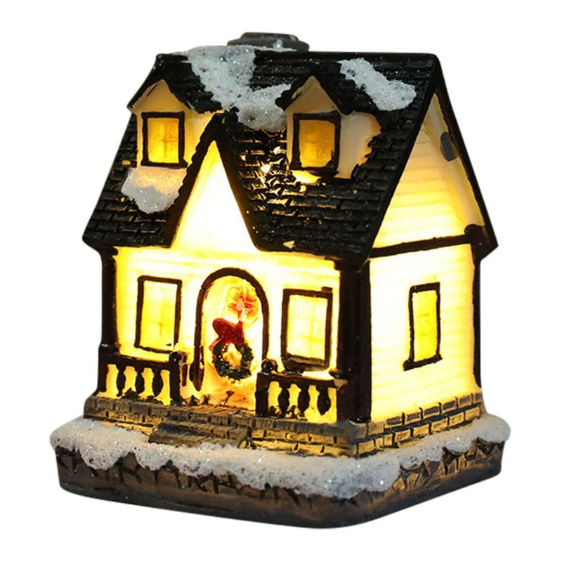 Lumières de Noël Résine Miniature Meubles Led Décorer Créatif Cadeaux de Noël Éclairage Parti Décor à la -c