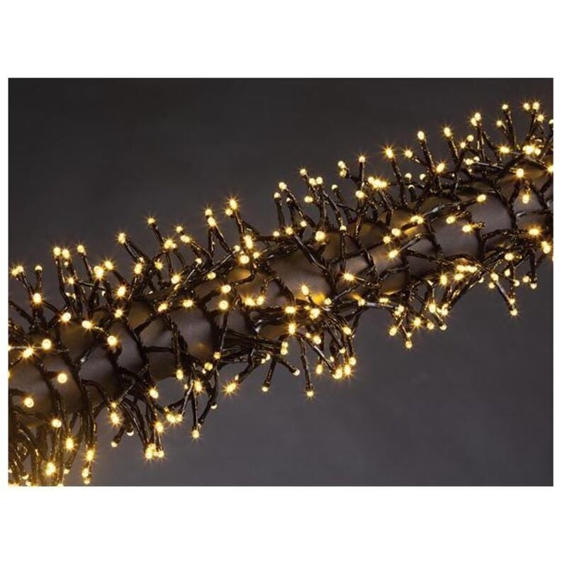 MERGA LED - 12 m - 1020 LED - blanc chaud - câble noir - 31 V
