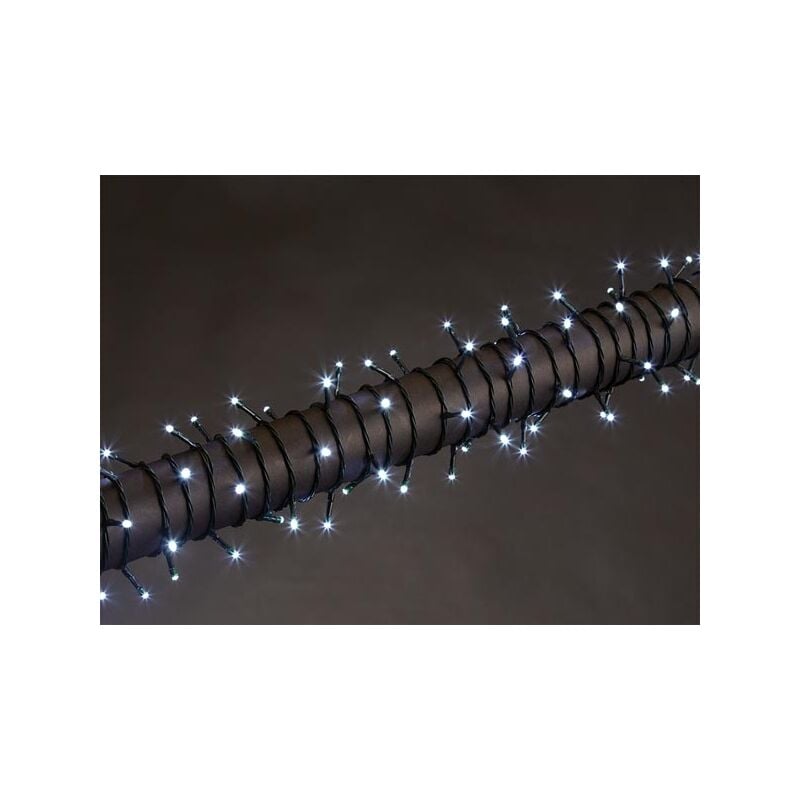 Luna led - 12 m - 160 led - blanc - câble vert - modulateur - 24 v velleman V-LUN-12-A-24V-CW-GW