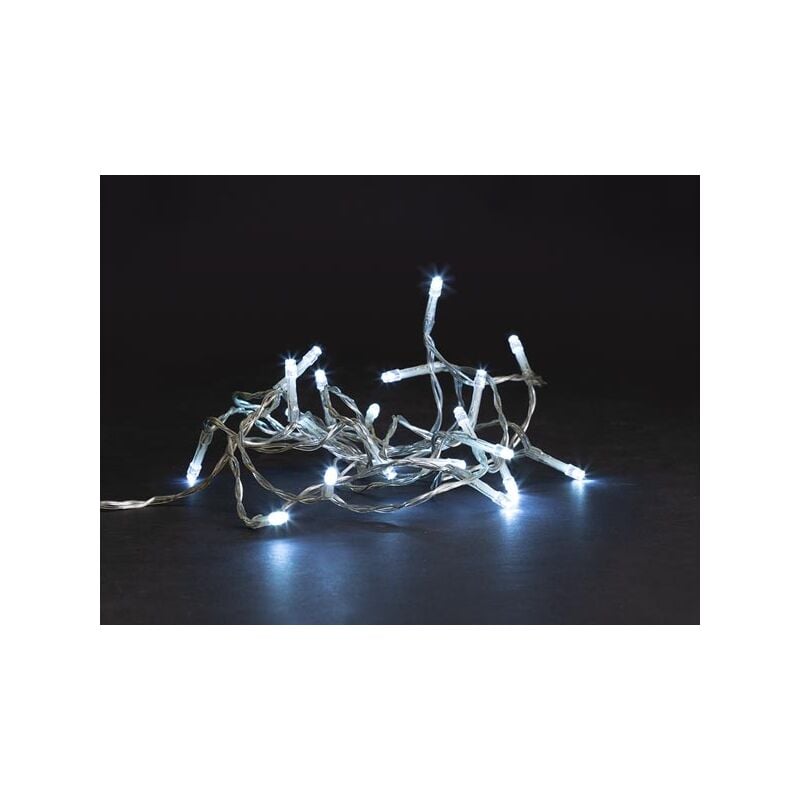 Meissa led - 2 m - 20 led - blanc - câble transparent - modulateur - piles non incluses velleman V-MEI-02-S-24V-CW-TW