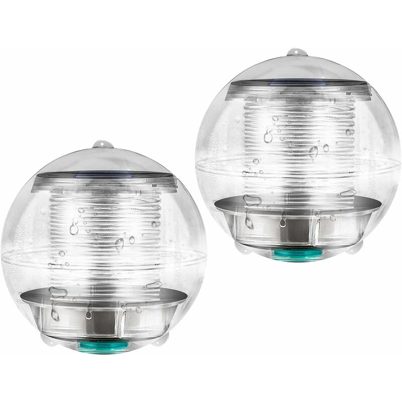 Lumières de piscine, 2pcs 7 couleurs changeant les lumières de piscine solaires flottantes, lumières de boule solaires étanches pour aquarium