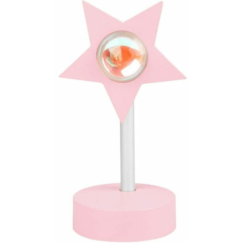 Qersta - Lumières du Coucher du Soleil Veilleuse Projecteur usb led Lampe 180 Degrés Rotation Rainbow Projection Lampe Lampe De Projection Coucher De