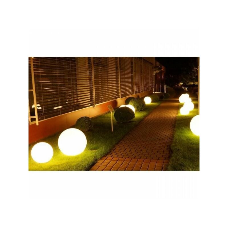 Boule lumineuse filaire pour extérieur led - blanc bobby - Ø50cm culot E27 - Lumisky