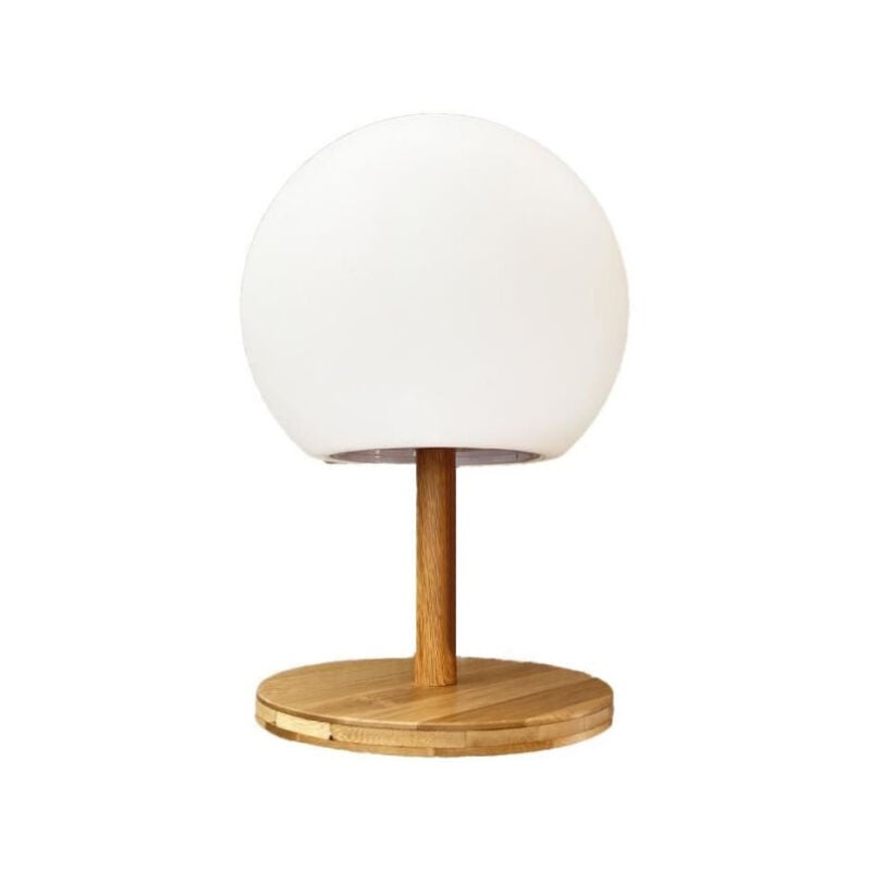 Lampe de table sans fil Lumisky pied en bambou extensible - led blanc chaud/blanc luny