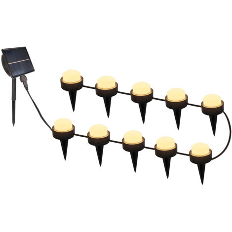 Lumisky Pack de mini-spots solaires noir LED blanc chaud
