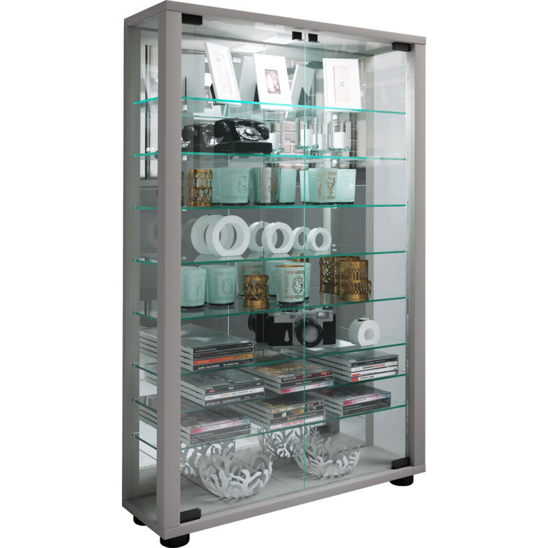 Ebuy24 - Glas Stand Vitrine Lumo Mini Spiegel