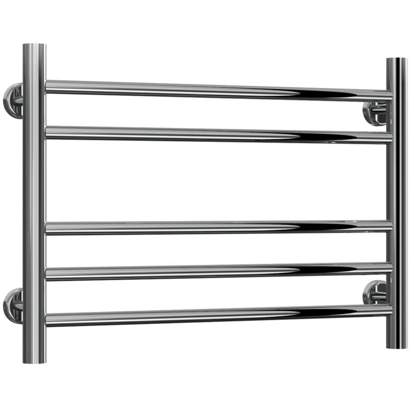 Luna Straight Heated Towel Rail 430mm h x 600mm w Stainless Steel - Reina