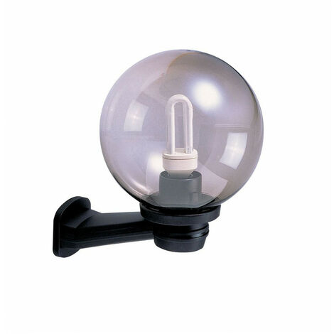 LUNA Appl. Mur Boule Ext. IP44 IK08 noir E27 100W max. lampe non incl. ARIC 1708