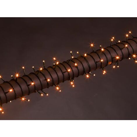 LUNA LED - 40 m - 600 blass orange Lampen - grünes Kabel - 24 V