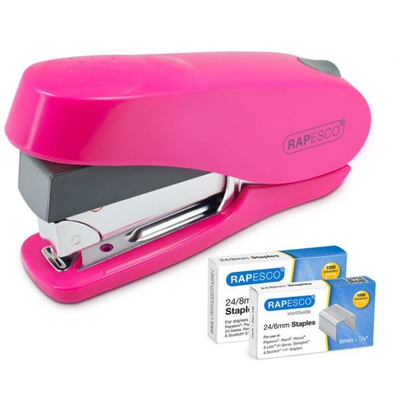 Rapesco - Luna Less Effort Half Strip Stapler 50 Sheet Pink