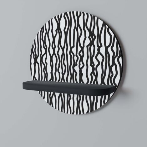 LUNA LINES Rundes Regal Schwarz
