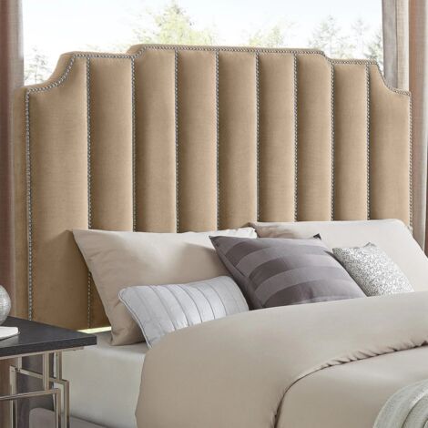 Luna Mink Plush Double 30 inch Strutted Headboard