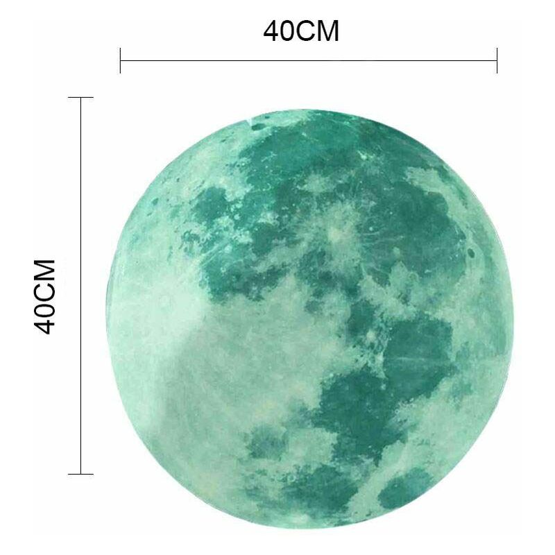 Image of Luna piena adesiva che si illumina al buio 40 cm