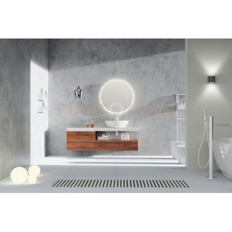 LUNA SPECCHIO DA PARETE ROTONDO RETRO-ILLUMINATO D.60CM LED 18W 2800LM 3000-4000K
