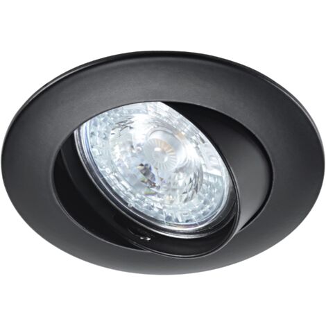 LUNAR 50-12 Encastré GU5,3 rond basculant noir Lpe non incl. ARIC 4786