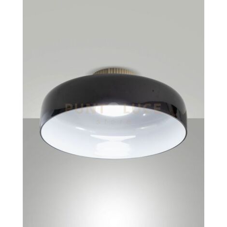 LUNAR PLAFONIERA NERA 1 LUCE A LED CCT 2700K - 3000K - 4000K- 26W - 3150 lm DIMMERABILE