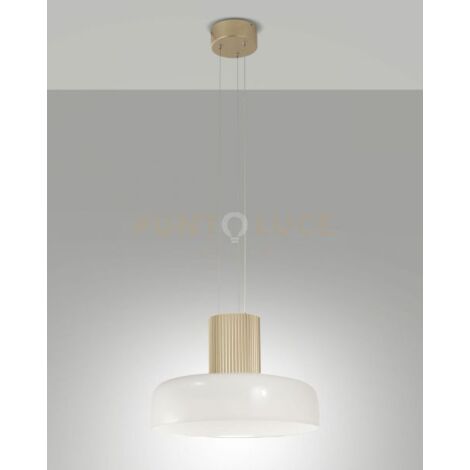 LUNAR SOSPENSIONE BIANCA 1 LUCE A LED CCT 2700K - 3000K - 4000K- 26W - 3150 lm DIMMERABILE