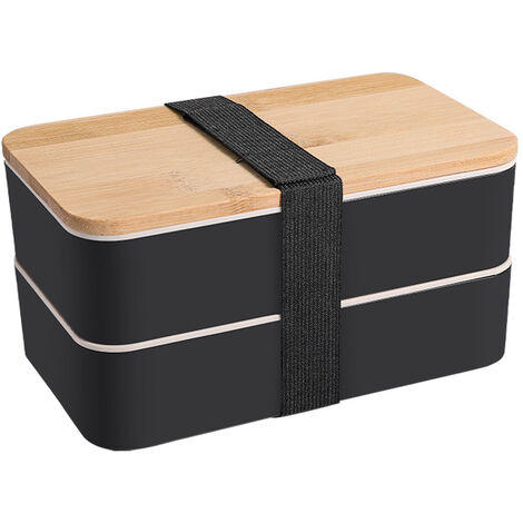 Lunch Box, Boîte Bento Japonaise Hermétique 2 Étages 1200ML avec Couverts avec Tasse à soupe 400ML avec sac à lunch isolé, icro-ondes & Lave-vaisselle, Zéro Déchet, Sans BPA