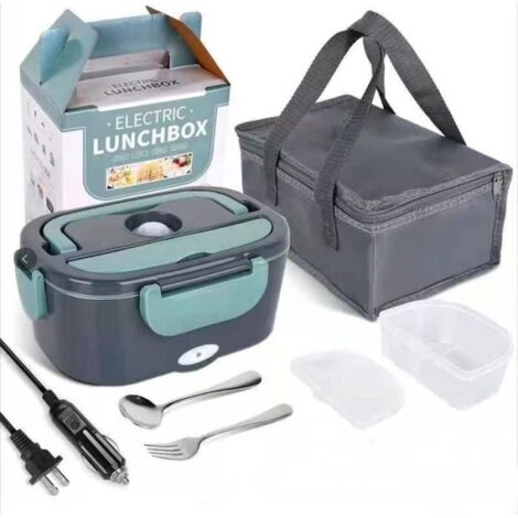 Lunch Box Chauffante Electrique 1.5 L Boîte Chauffante 3 en 1 Lunchbox 12V 24V 220V Lunch Box Chauffant pour Voiture Camion Bureau