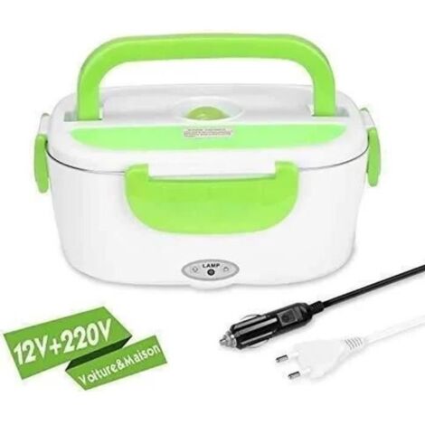Lunch Box Chauffante Électrique Boîte Alimentaires Boîte Repas en Acier Inoxydable pour Chauffage à la Maison dans et La Voiture