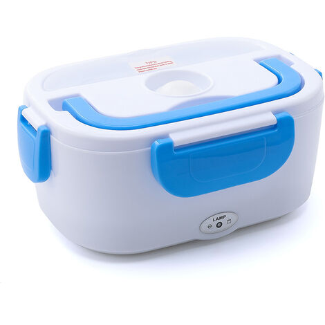 Lunch Box Chauffante Electrique, Boîte Chauffante, Gamelle Chauffante, Boite a Repas Compartiment Electrique 220v (Bleu)