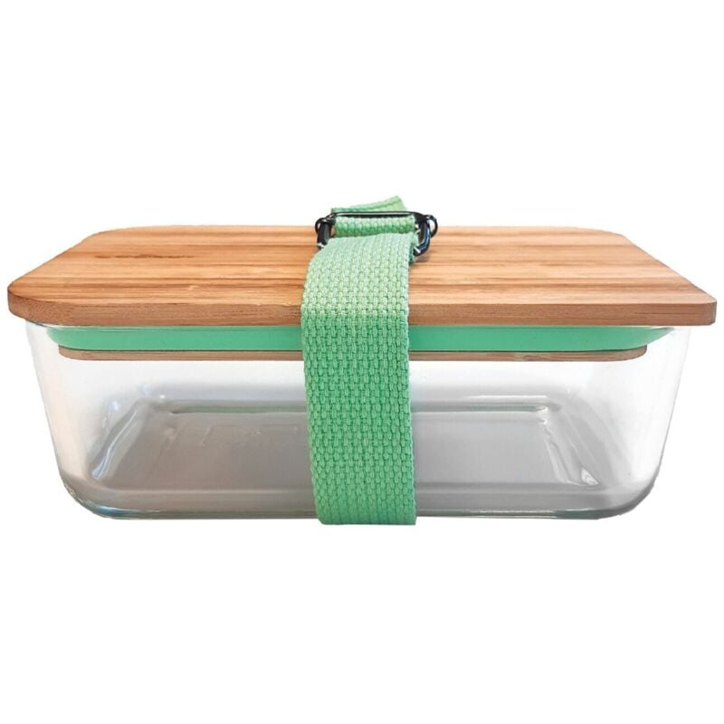 Lunch box en bambou et verre Cookut Coloris - Vert