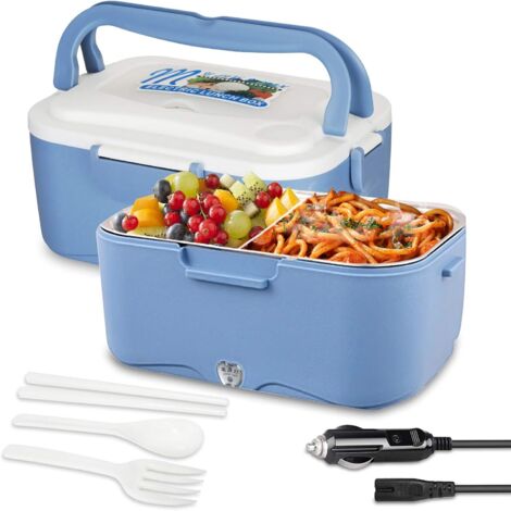 Lunch box elettrico per camion, Lunchbox elettrico 24V 35W Scaldavivande Lunch box per camionisti 1,5L Contenitore per pasti riscaldante portatile Bento Heater
