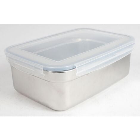 Lunchbox Edelstahl Klickverschlussdeckel 2,8 L Dosen Behälter Frühstück Speisen