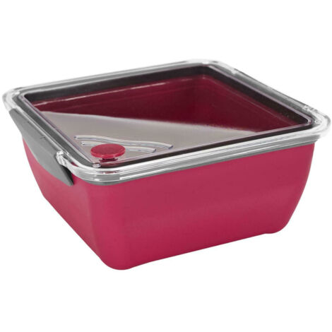 Lunchbox unterteilt mit Gabel rosa 2,6l leicht