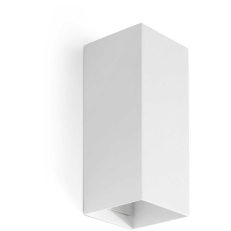 LUNE aplique cuadrado de pared blanco liso 40546
