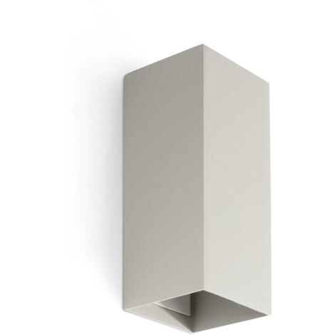 LUNE aplique cuadrado de pared gris liso 40548