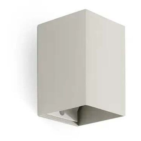 LUNE aplique cuadrado de pared gris liso con interruptor 40532
