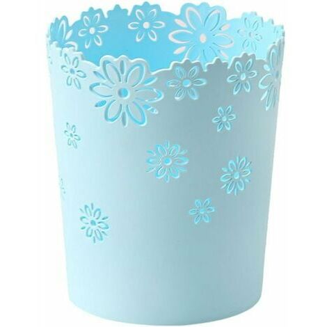 lune-Corbeille à Papier Poubelle Decorative Corbeille Vintage pour Cuisine, Salle de Bain, Salon, Chambre, Bureau, Café - Bleu