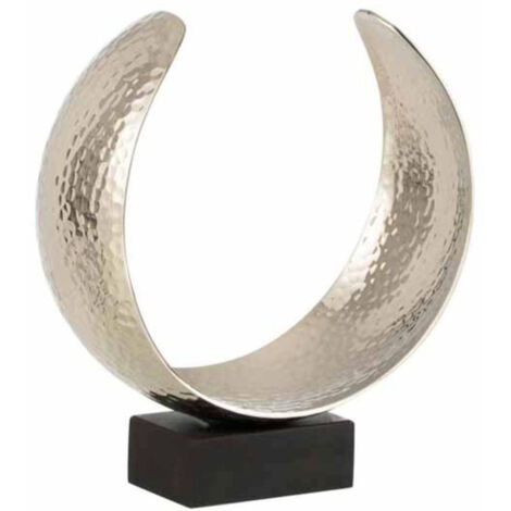 Lune Déco en Métal "Glenda" 26cm Argent