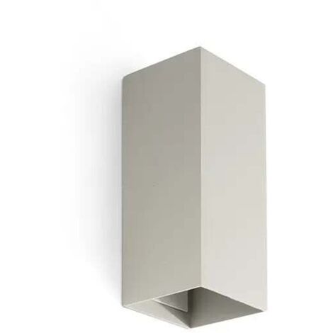 LUNE quadratische glatte graue Wandleuchte 40548