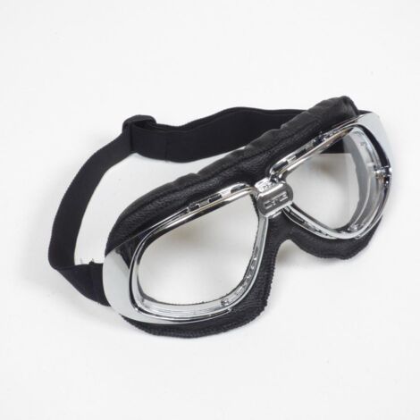 Lunette aviateur chromé et noir Stormer look rétro, vintage pour