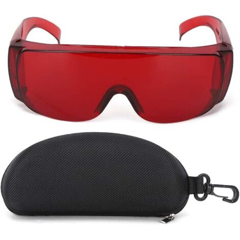Lunette de Protection Travail, Lunettes de Sécurité, Couleur:Rouge