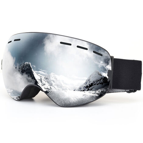 RABIGALA Masque de Ski pour Enfant 6 à 12 Ans, lunette de ski pour Enfant  de Garçon ou Fille Anti-UV/Anti buée/mousses confortables (Argenté) :  : Sports et Loisirs