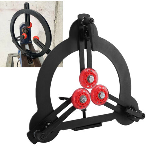 Lunette fixe pour tour à bois avec 3 rouleaux recouverts de caoutchouc, conception à double roulement, pour tours à bois de 8 pouces de diamètre d'ouverture