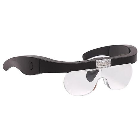 lunette Loupe Avec  Lumires Led, Rechargeable Frontale Grossissantes Casque Loupe Mains Libres Avec 4 Lentilles Amovibles Pour Lecture, Bijoutier,