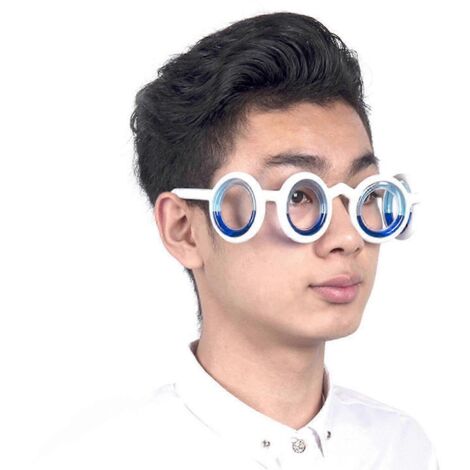 Lunettes anti-nausées pour bateau et avion, lunettes sans verres liquides, 100 % neuves et blanches.