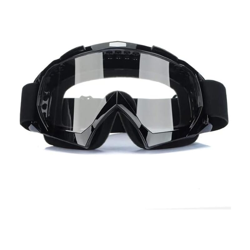 Lunettes Clair Moto Cross Goggle, Cross Goggle Anti-UV Brouillard Noir CE