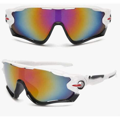 Lunettes de cyclisme - Lunettes de soleil de sport pour le cyclisme Verres miroir