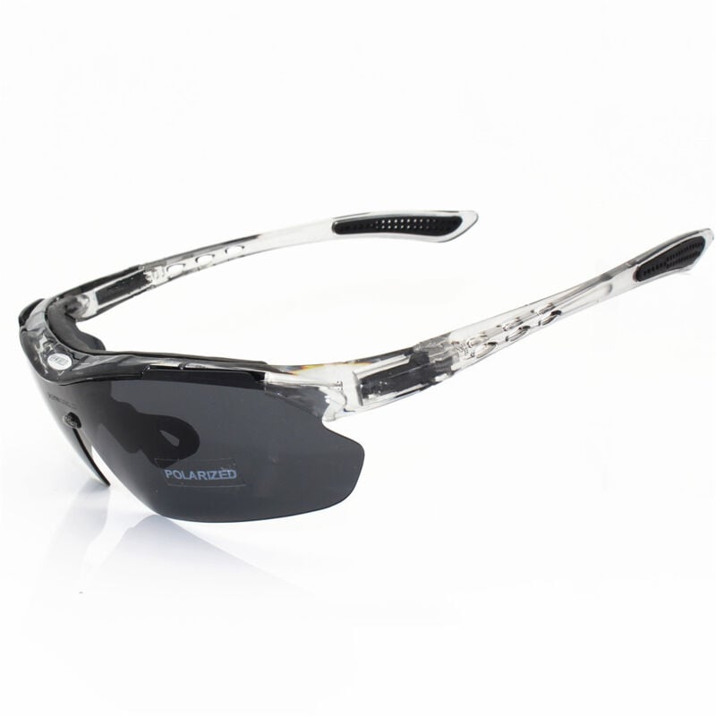 Lunettes de cyclisme polarisées 5 verres interchangeables Monture TR90 Lunettes de sport VTT pour hommes et femmes