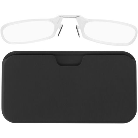Lunettes de lecture anti-lumière bleue style Pince-Nez pour presbytes, couleur transparente +200