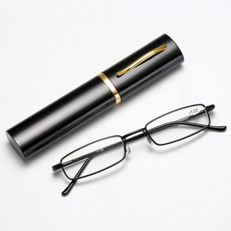 Lunettes de lecture en métal ultra-petites unisexes portables