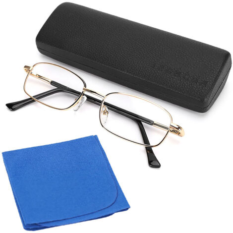 Lunettes de lecture haute définition pour presbytes, anti-fatigue visuelle, avec étui (+150)