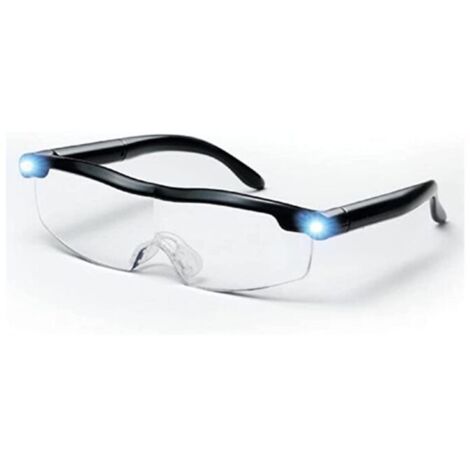 Lunettes de Lecture - Loupe de Vision puissante avec lumière LED, grossissement de 160%, pour Lecture,Tous Les Travaux de Précision,Réparations,Couture, Montres et Artisanat (Loupe 160%)