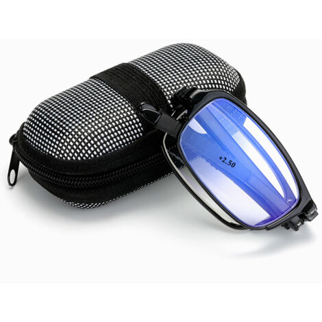 Lunettes de lecture pliables et portables TR pour hommes et femmes, verres bleus, lunettes de lecture anciennes